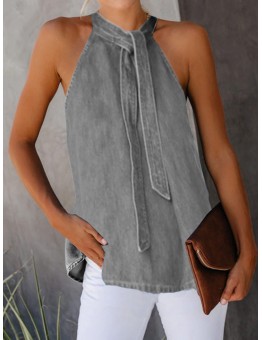 Women's off-shoulder denim T-shirt HE1601-03-02