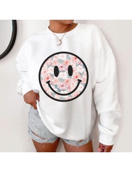 Hirsionsan Retro Washed Long Sleeve Women T Shirt Loose Over HF2702-02-02