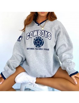 women's long sleeve fleece loose sweatshirt HF0615-05-03