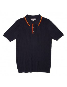 Men's black casual polo shirt HE1607-04-03