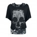 Women's niche printed two-piece short-sleeved T-shirt HE1613-02-01 Women's niche printed two-piece short-sleeved T-shirt HE1613-02-01