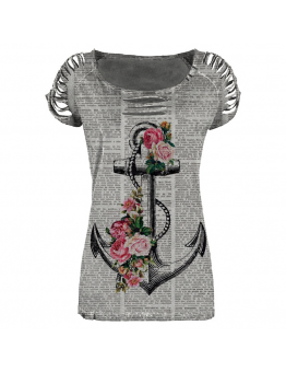Fashion printed casual T-shirt HF2901-03-03
