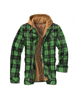Hooded and cotton jacket, fake two shirts, cotton jacket HF3419-03-03