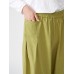 Women Solid Dual Pocket Elastic Waist Wide Leg Pants