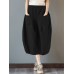 Women Elastic High Waist Basic Cotton Midi Skirts